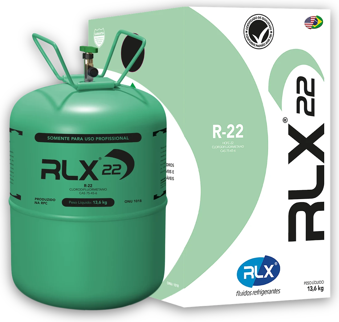 RLX 22: embalagem e caixa do fluido refrigerante