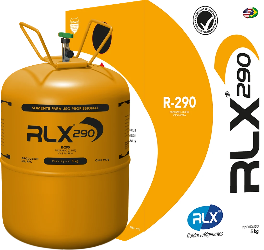 RLX 290: embalagem e caixa do fluido refrigerante