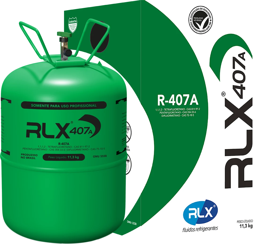 RLX 407A: embalagem e caixa do fluido refrigerante